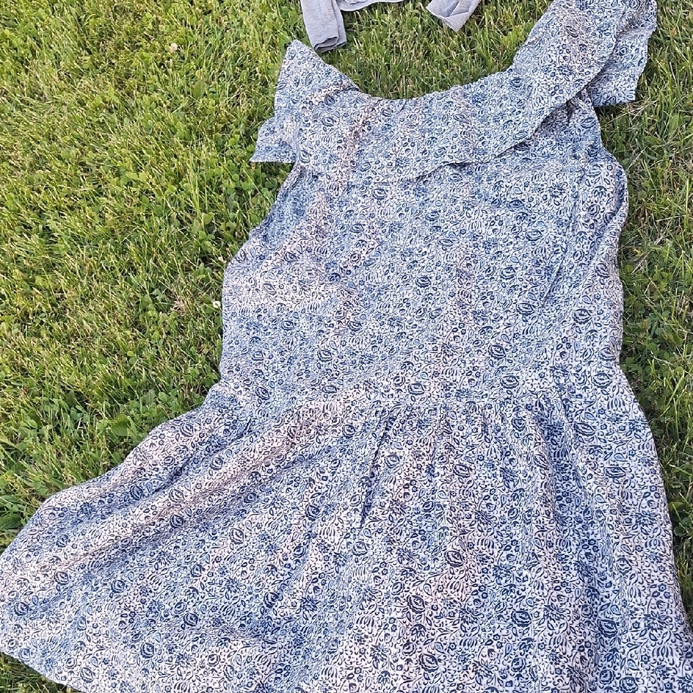 Floral Blue Kids Dress